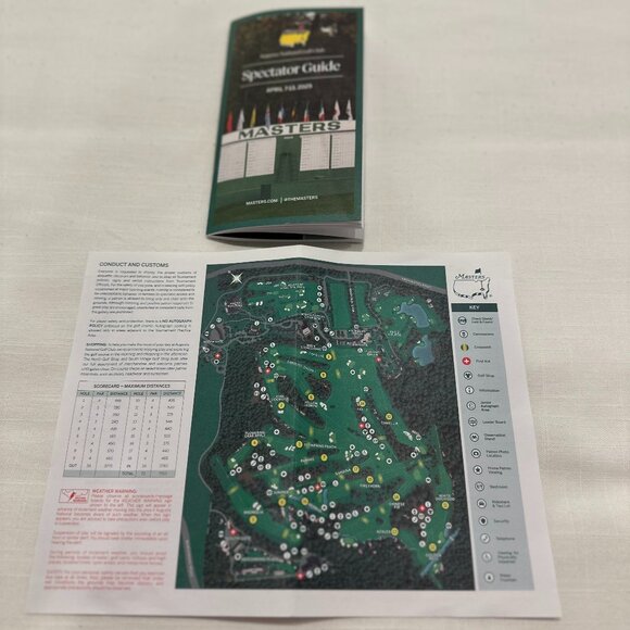 2025 Masters Spectator's Guide and Tee Sheet - Picture 1 of 2